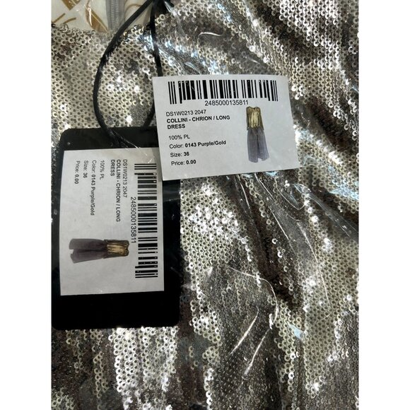 Collini Milano 1937 Chrion Long Sleeve Dress in Purple - Picture 6 of 6